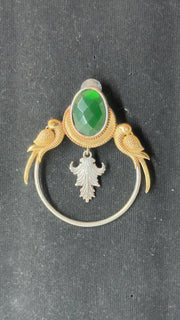Mayuri Green Peacock Earrings - Eksundar