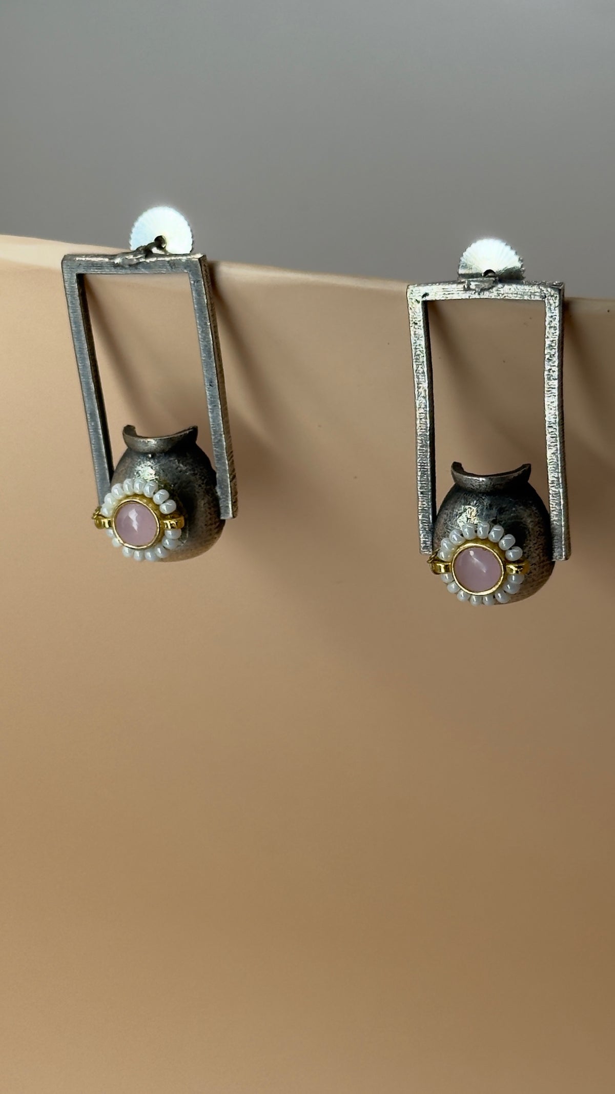 Ruhani Ruby Frame Earrings - Eksundar