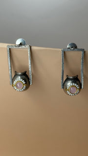 Ruhani Ruby Frame Earrings - Eksundar