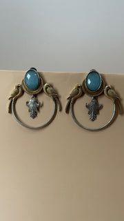 Neelam Bird Hoop Earrings - Eksundar