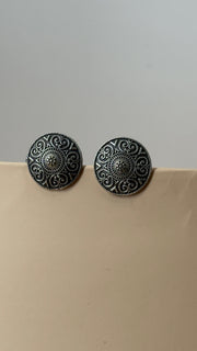 Kavika Spiral Oxidised Studs - Eksundar