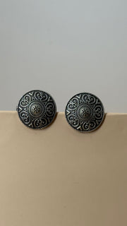 Kavika Spiral Oxidised Studs - Eksundar