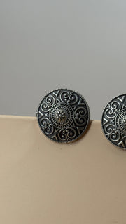 Kavika Spiral Oxidised Studs - Eksundar