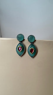 Tara Emerald Teardrop Earrings - Eksundar