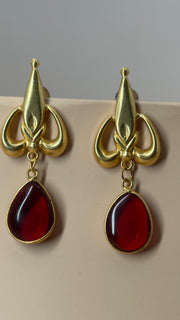 Harita Ruby Trident Earrings - Eksundar