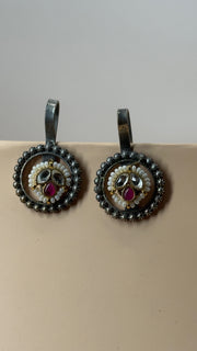 Nakshi Multicolour Oxidised Earrings - Eksundar