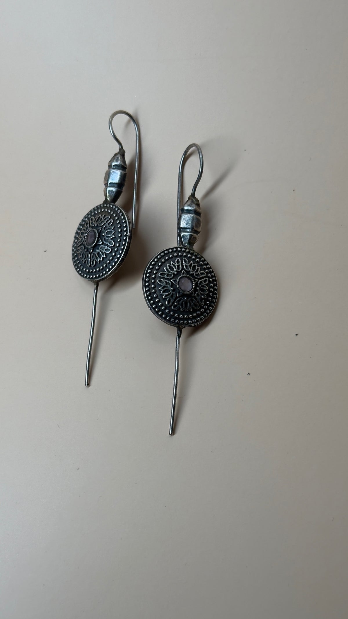 Dhara Long Oxidised Earrings - Eksundar