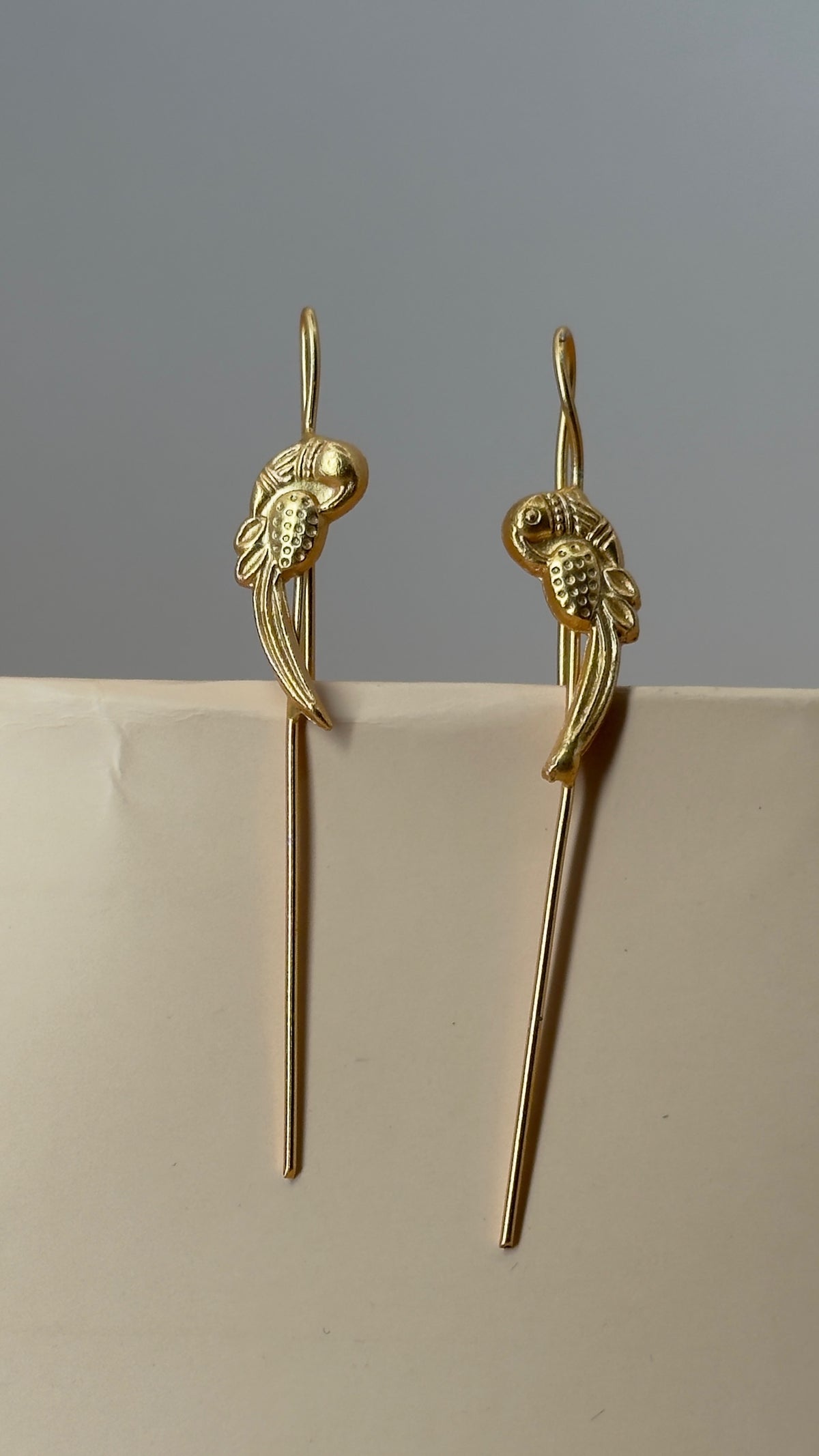 Mayura Bird Long Earrings - Eksundar