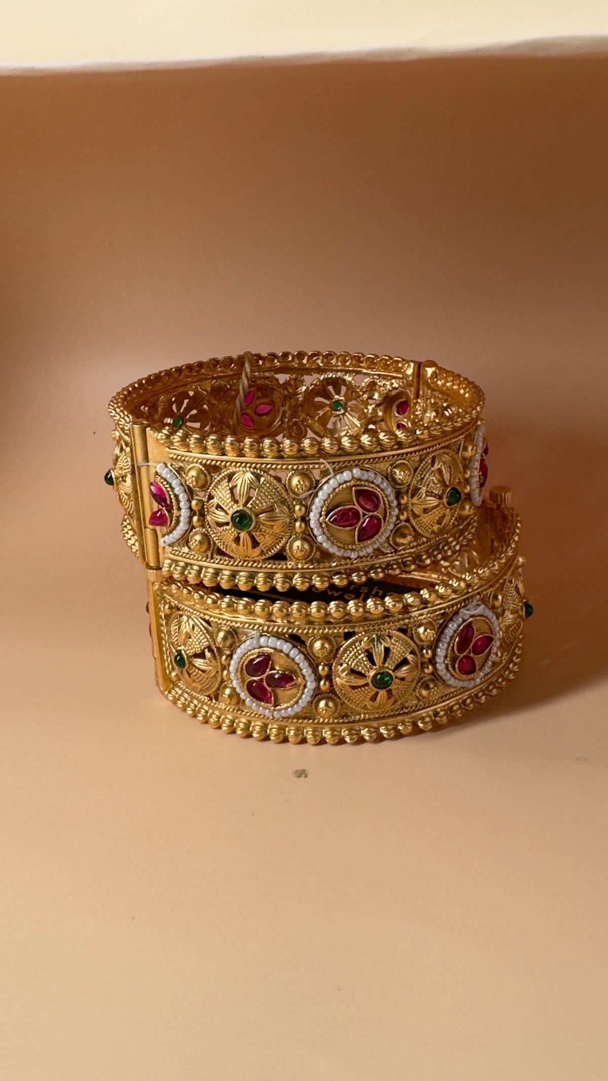 Rajwadi Meenakari Bangle Pair - Eksundar