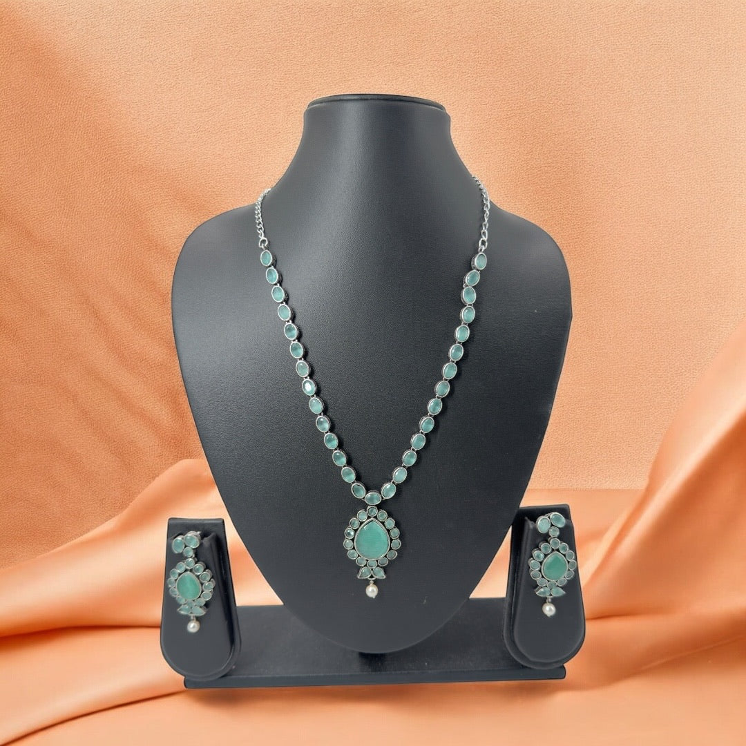 Aarya Pearl Drop Necklace Set - Eksundar