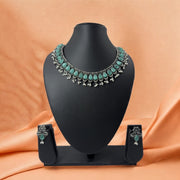 Zoya Black Pearl Necklace Set - Eksundar